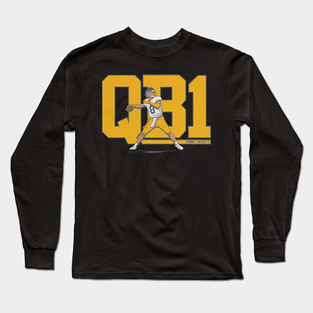 Kenny Pickett Qb1 Long Sleeve T-Shirt by binchudala